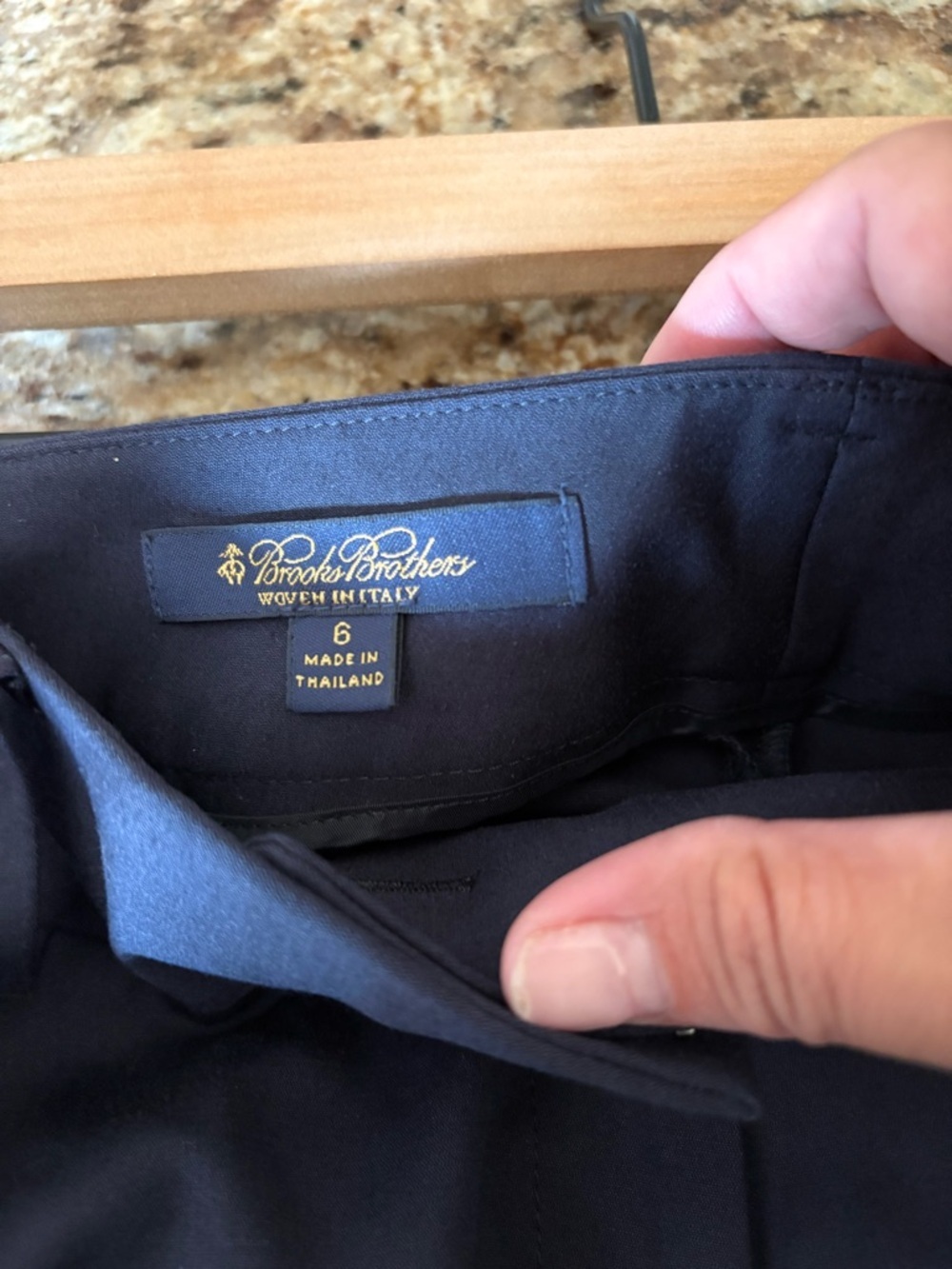Brooks Brothers Navy Cotton Blend Shorts Preppy Coastal Classic Size 6 - Picture 4 of 5